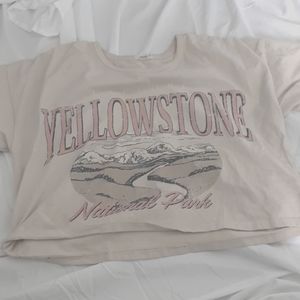 Cream graphic t shirt